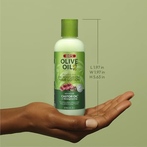 ORS Olive Oil Incredibly Rich Moisturizing Hair Lotion with Castor Oil – 6 oz (Pack of 2)