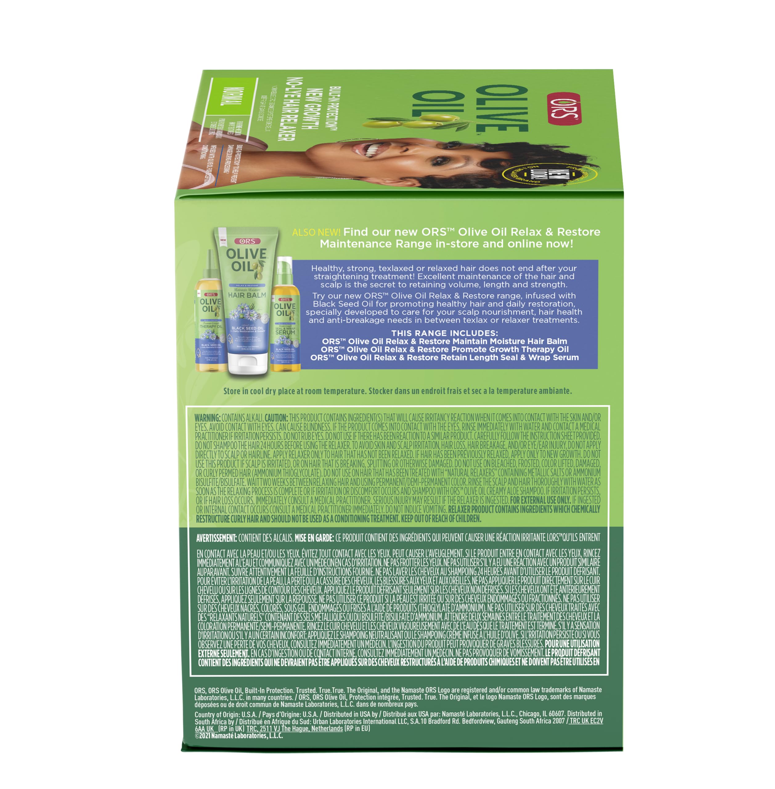 ORS Olive Oil New Growth No-Lye Relaxer Normal Strength (Pack of 6) – Built-In Protection