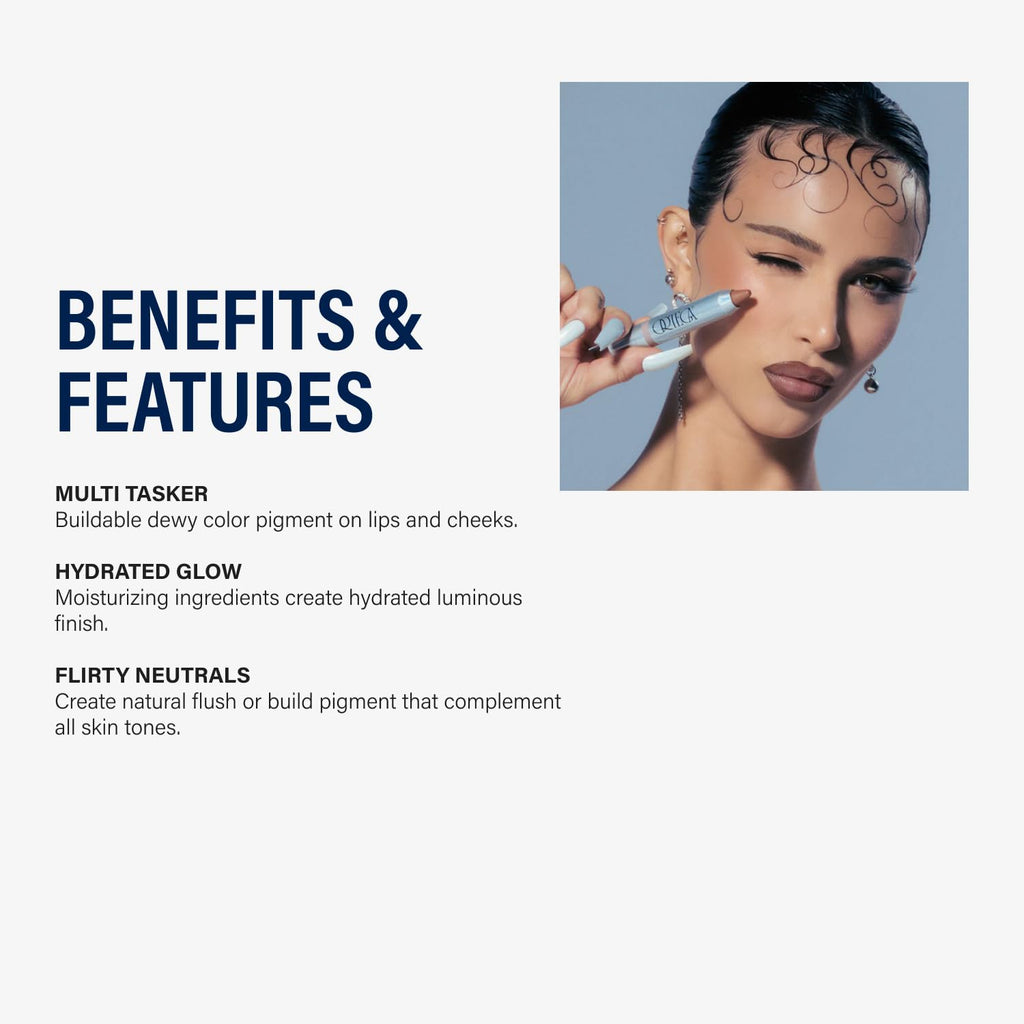 Ortega Beauty Color Stick by Etienne — Lightweight, Buildable Cream for Cheeks & Lips
