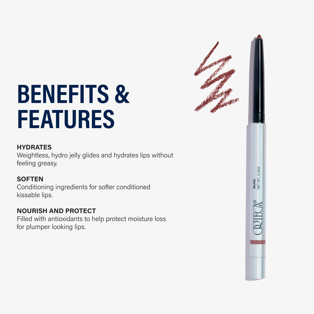 Ortega Beauty Soft Contour Lip Liner by Etienne Flex – Precision Definition, Blue Agave
