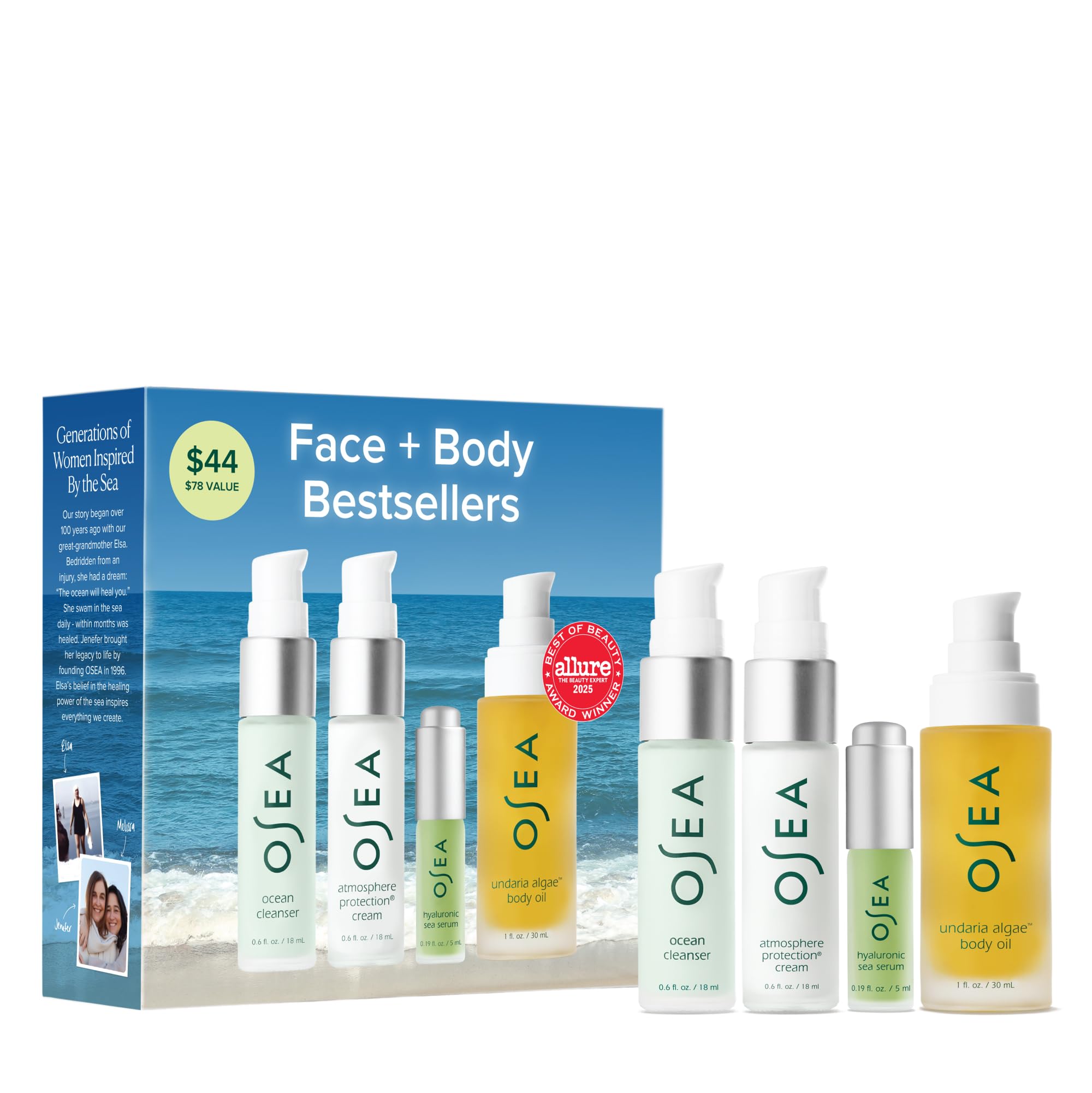 OSEA Bestsellers 4-Piece Travel Skincare Set – Face & Body