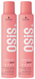 OSiS+ Grip Extreme Hold Mousse – 2 Pack, Maximum Volume, Extra Strong Hold, Natural Shine