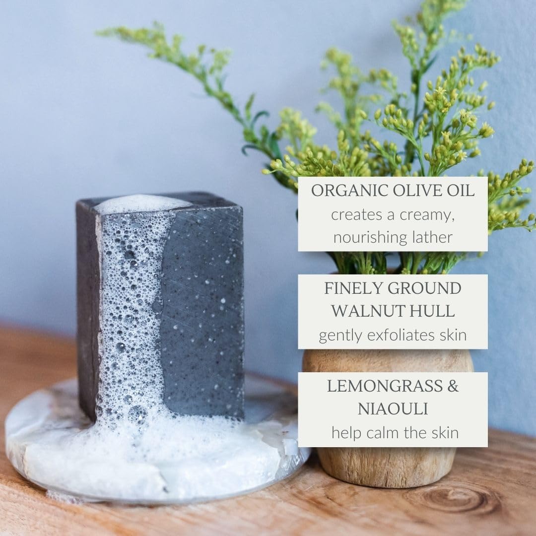 Osmia Exfo Body Soap – Niaouli & Lemongrass for Gentle Exfoliation (4 oz)