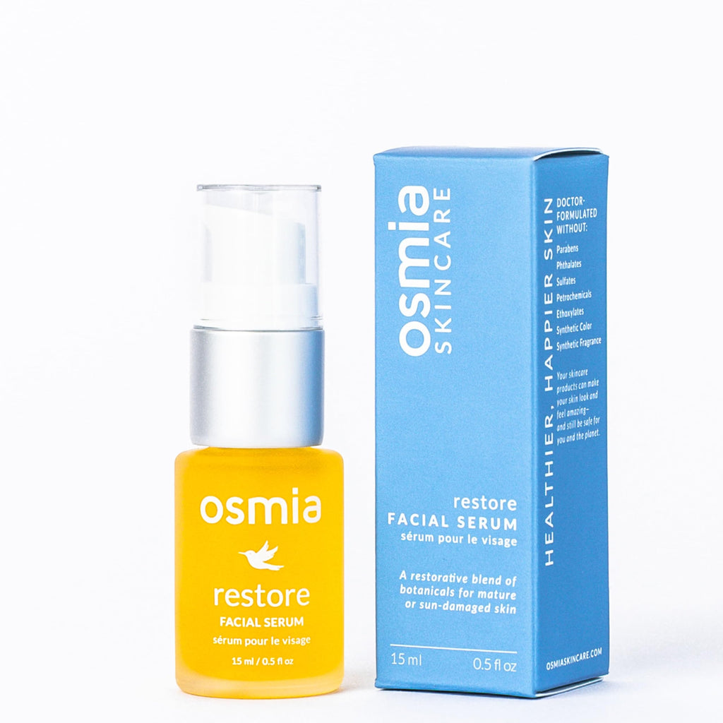 Osmia Skincare Natural Restore Facial Serum | Lavender, Carrot Seed, Jojoba, Borage, Pomegranate Oils