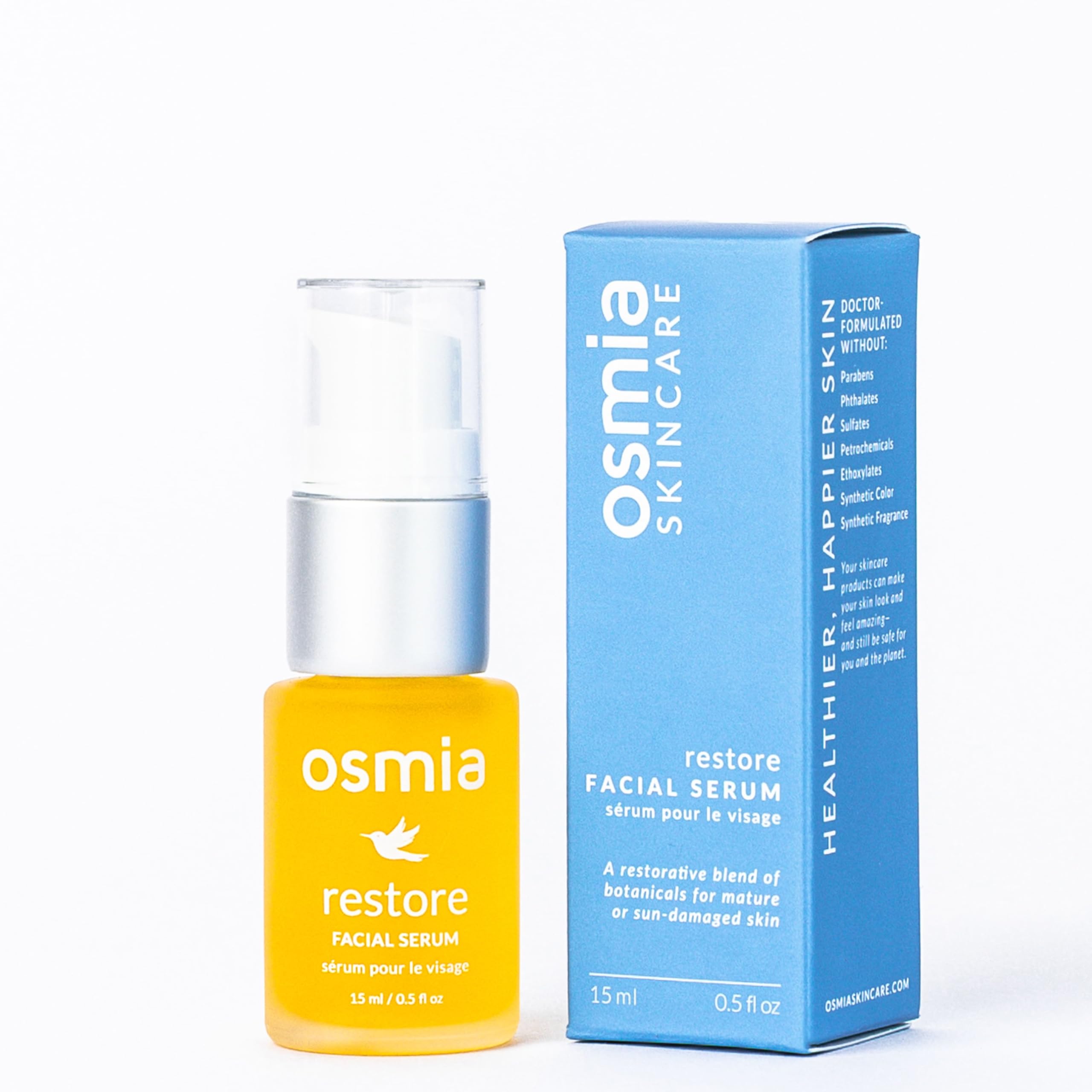 Osmia Skincare Natural Restore Facial Serum | Lavender, Carrot Seed, Jojoba, Borage, Pomegranate Oils