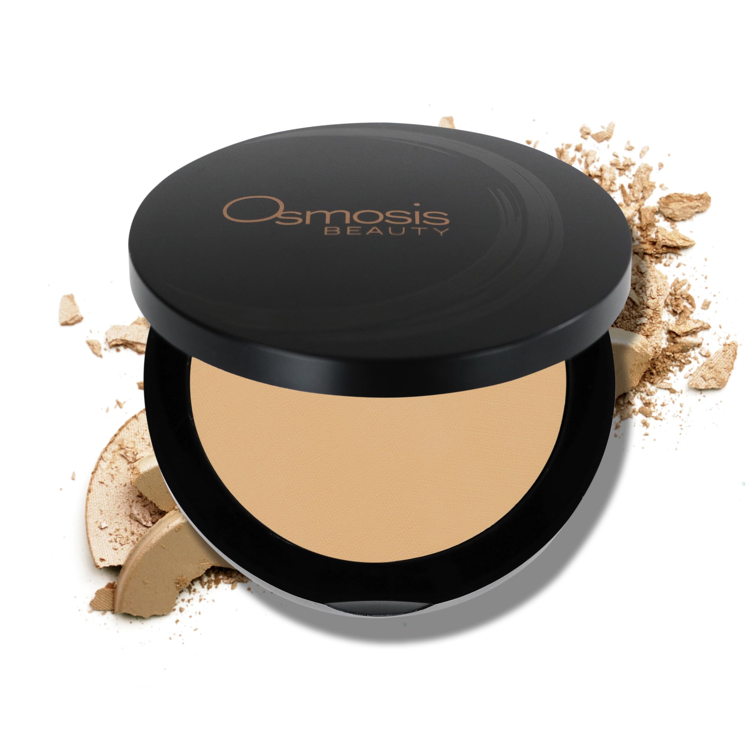 OSMOSIS Skincare Mineral Pressed Base Foundation — Golden Medium | Buildable Coverage, Semi-Matte Finish