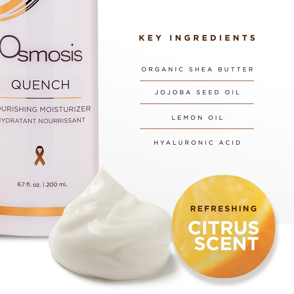 OSMOSIS QUENCH Daily Hydrating Moisturizer – Jojoba, Shea & Hyaluronic Acid | 6.7 oz