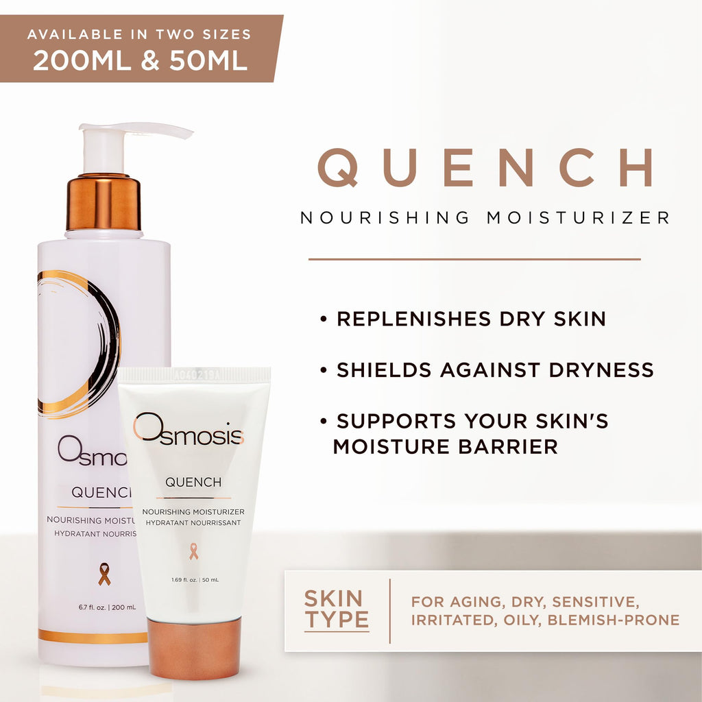 OSMOSIS QUENCH Daily Hydrating Moisturizer – Jojoba, Shea & Hyaluronic Acid | 6.7 oz