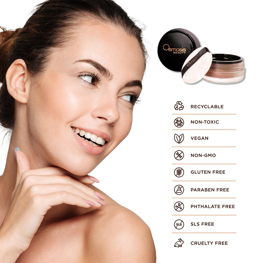 OSMOSIS Voila Finishing Loose Setting Powder – Oil Absorption with Hydration, Flawless Blurring for All Skin Types (Translucent) 0.23 oz