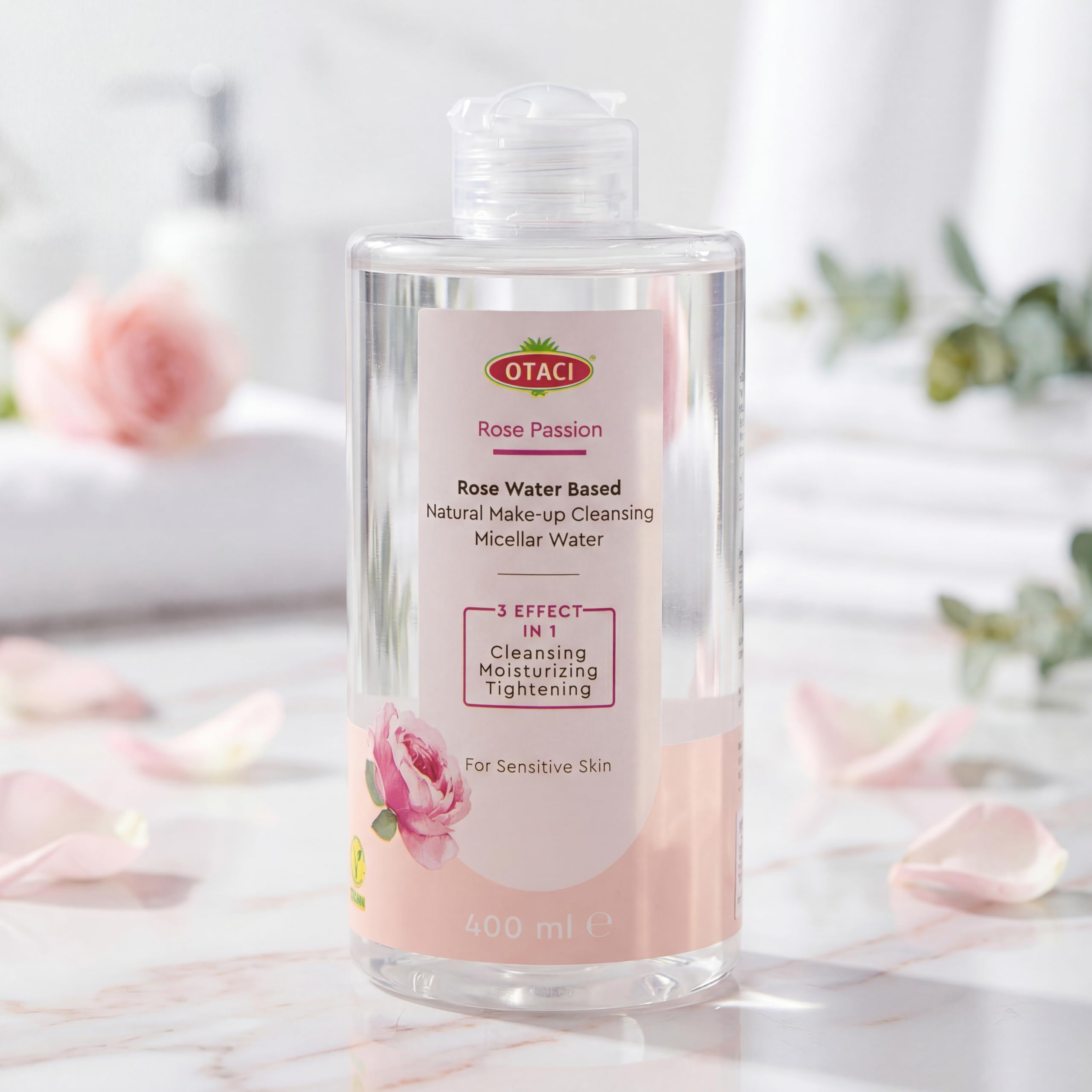 OTACI Rose Passion Micellar Cleansing Water – Rose Water Cleanser, Makeup Remover & Hydration