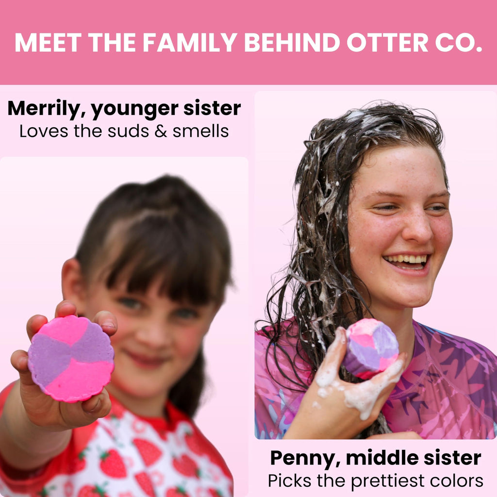Otter Co. Kids Gentle Strawberry Shampoo Bar — Tear-Free, Sulfate-Free, Organic & USA Made