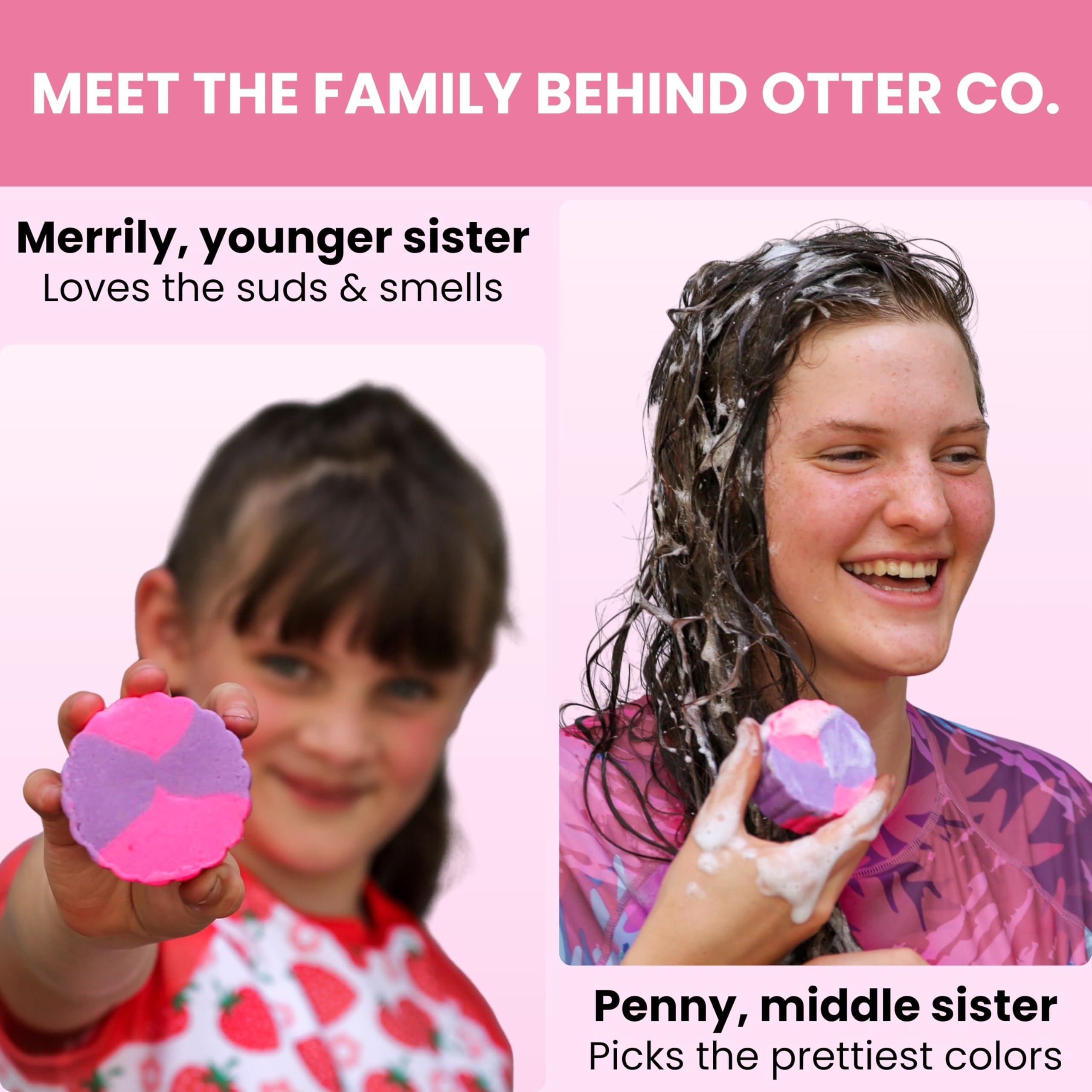 Otter Co. Kids Gentle Strawberry Shampoo Bar — Tear-Free, Sulfate-Free, Organic & USA Made