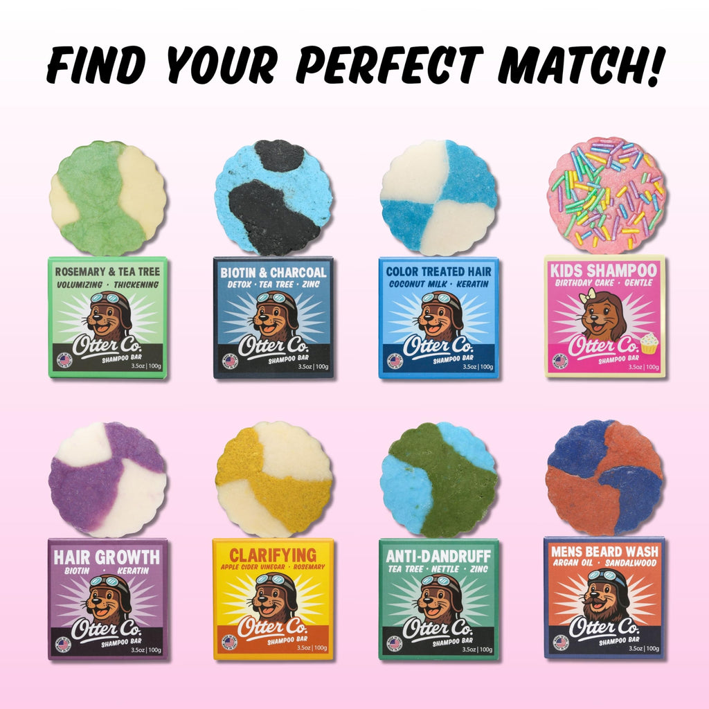 Otter Co. Kids Gentle Birthday Cake Shampoo Bar – Tear-Free, Organic & Vegan, USA Made