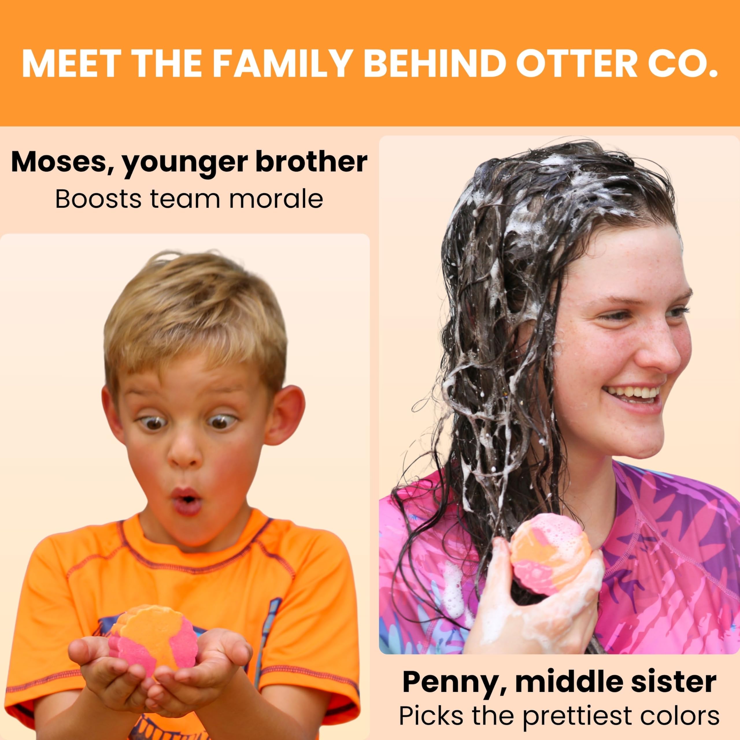 Otter co. Kids Gentle Peach Shampoo Bar – Tear-Free Organic Toddler Shampoo