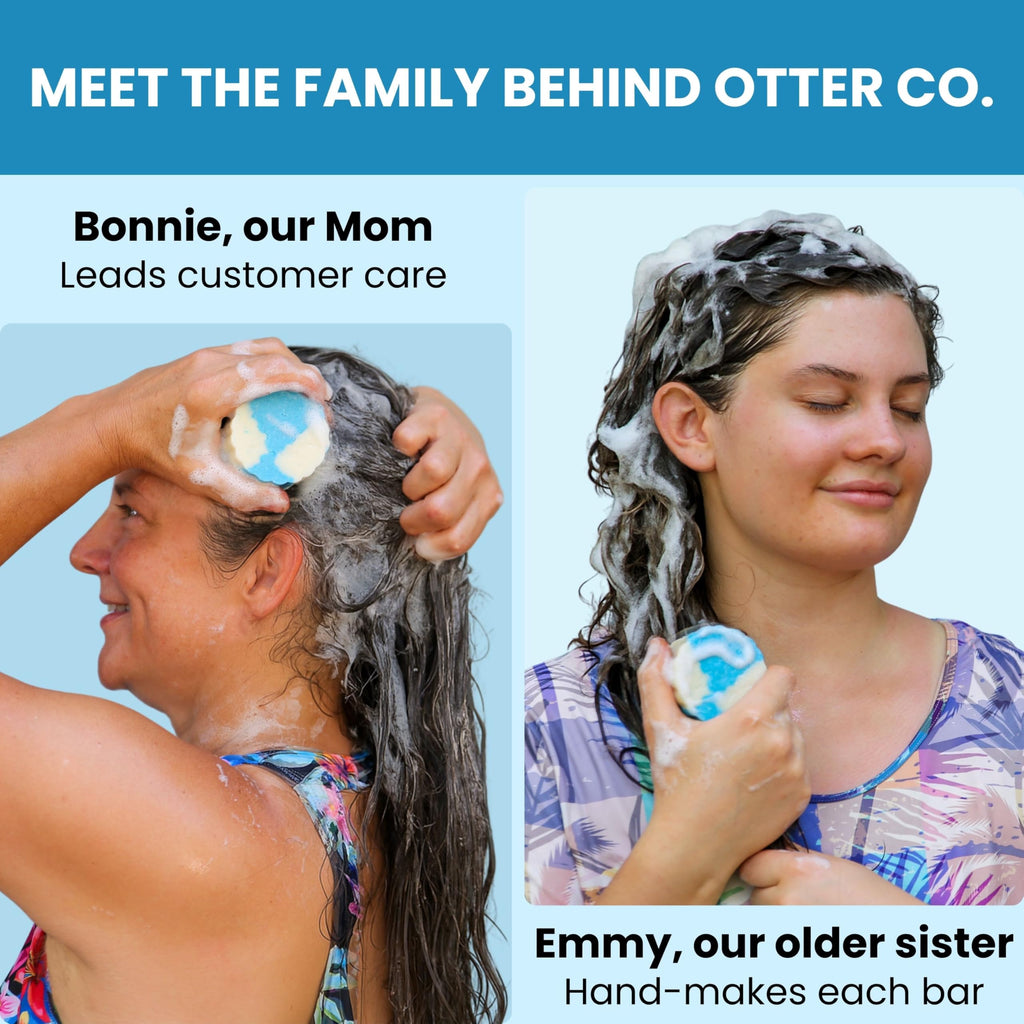 Otter Co. Solid Shampoo for Color-Treated Hair – Keratin & Argan Oil, Anti-Chlorine, USA Made