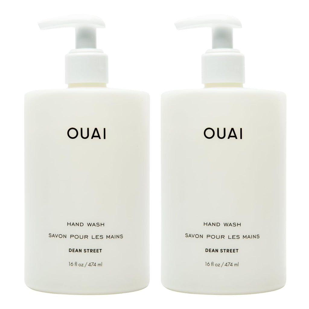 OUAI Hand Wash Dean Street – 2 Pack, 16 oz Each | Gentle Exfoliating Hand Soap
