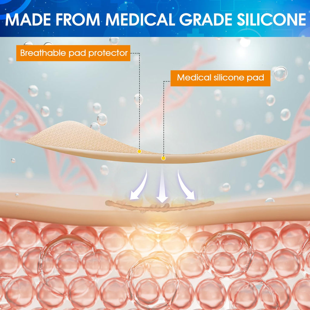 OUJEALEE Silicone Scar Tape Roll – Medical Grade, 1.6 x 60 in, 2-Pack