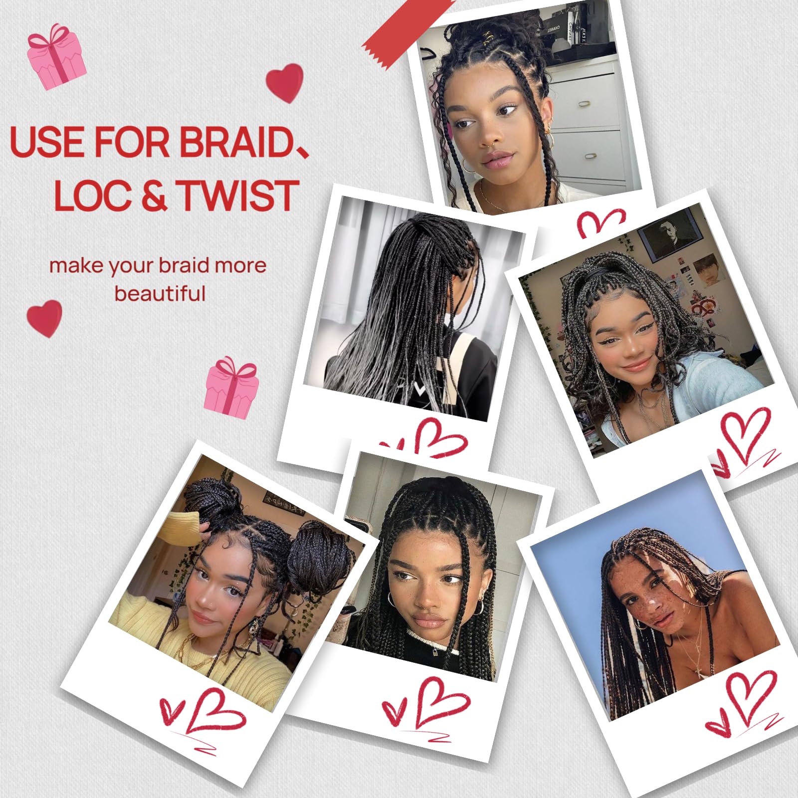 OUNSA Braid Gel for 4C Hair (16oz) – Extreme Hold, No Flake, Edge Control