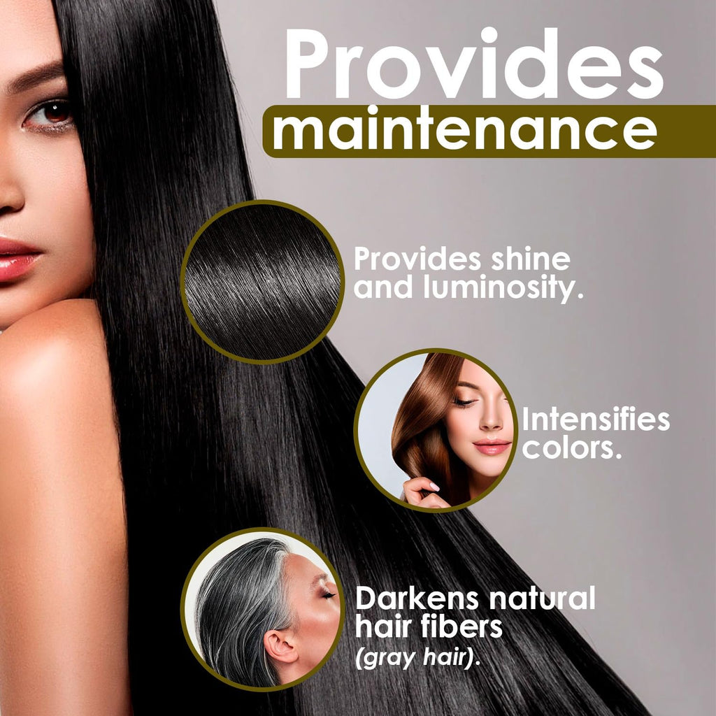 OURO Color-Enhancing Shampoo – Dark Brown & Black Hair, Neutralizes Yellow, Boosts Shine, Color Protection (8.45 oz)