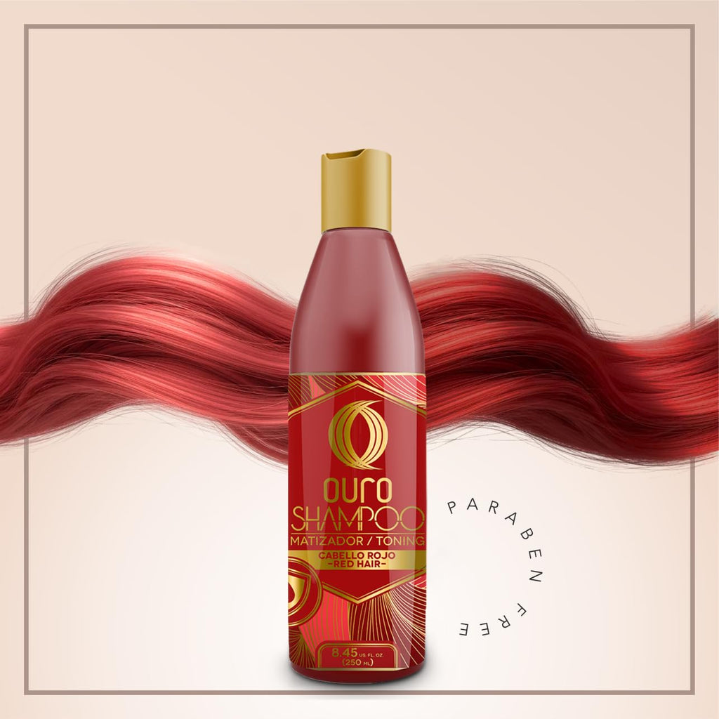 OURO Red Toning Shampoo – Red Color Maintenance (8.45 oz)
