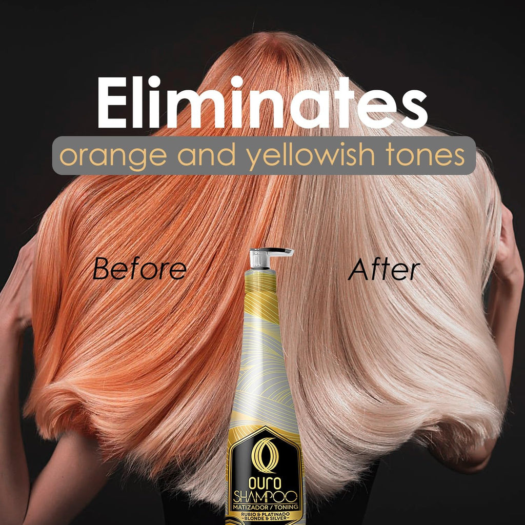 OURO Shampoo Toning Nuance Blonde Silver Hair Treatment | 33.8 oz / 1000 ml