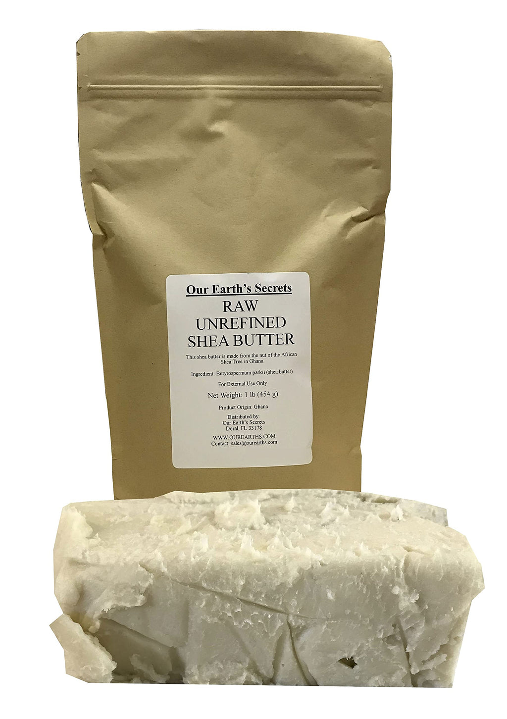 Our Earth's Secrets Ivory Raw Unrefined Shea Butter – Top Grade, 1 Pound