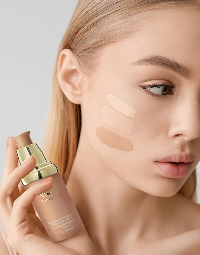 OUSHANG Bio Foundation 4-in-1 Medium Light Spectrum SPF 50+ Hydrating Long-Wear Waterproof (1.2oz)