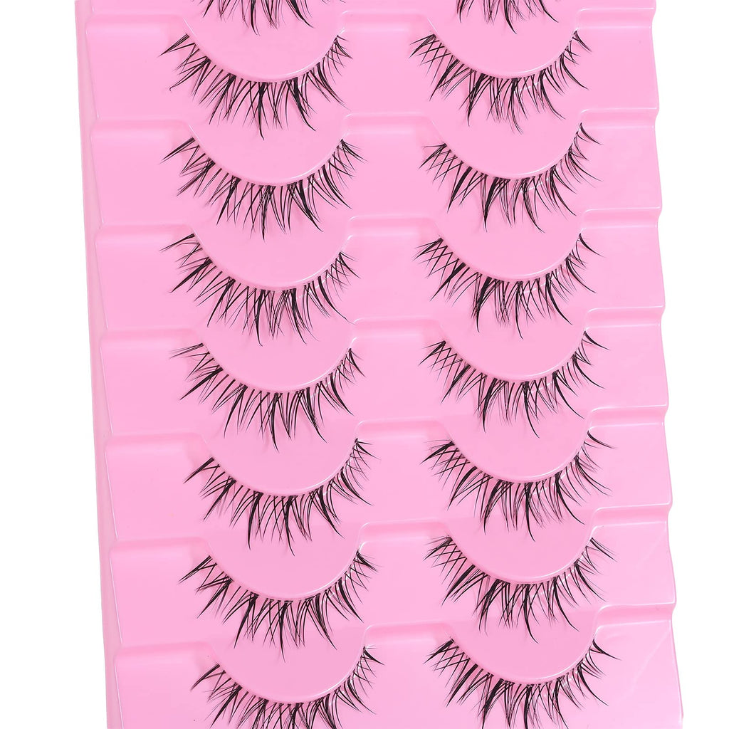 outopen Manga Lashes – Natural Look False Eyelashes, Clear Band, Anime Cosplay Lashes