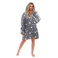 Daisy Dreamer Oversized Hooded Blanket Grey Stars Ultra Soft Sherpa Fur Lining Multipack Value Everyday Essential