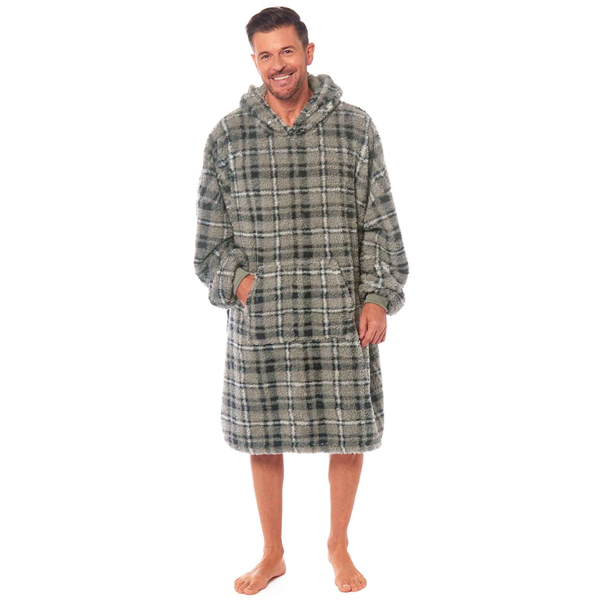 Daisy Dreamer Oversized Mens Hooded Blanket Sweatshirt With Sherpa Lining Cotton Rich Super Soft Everyday