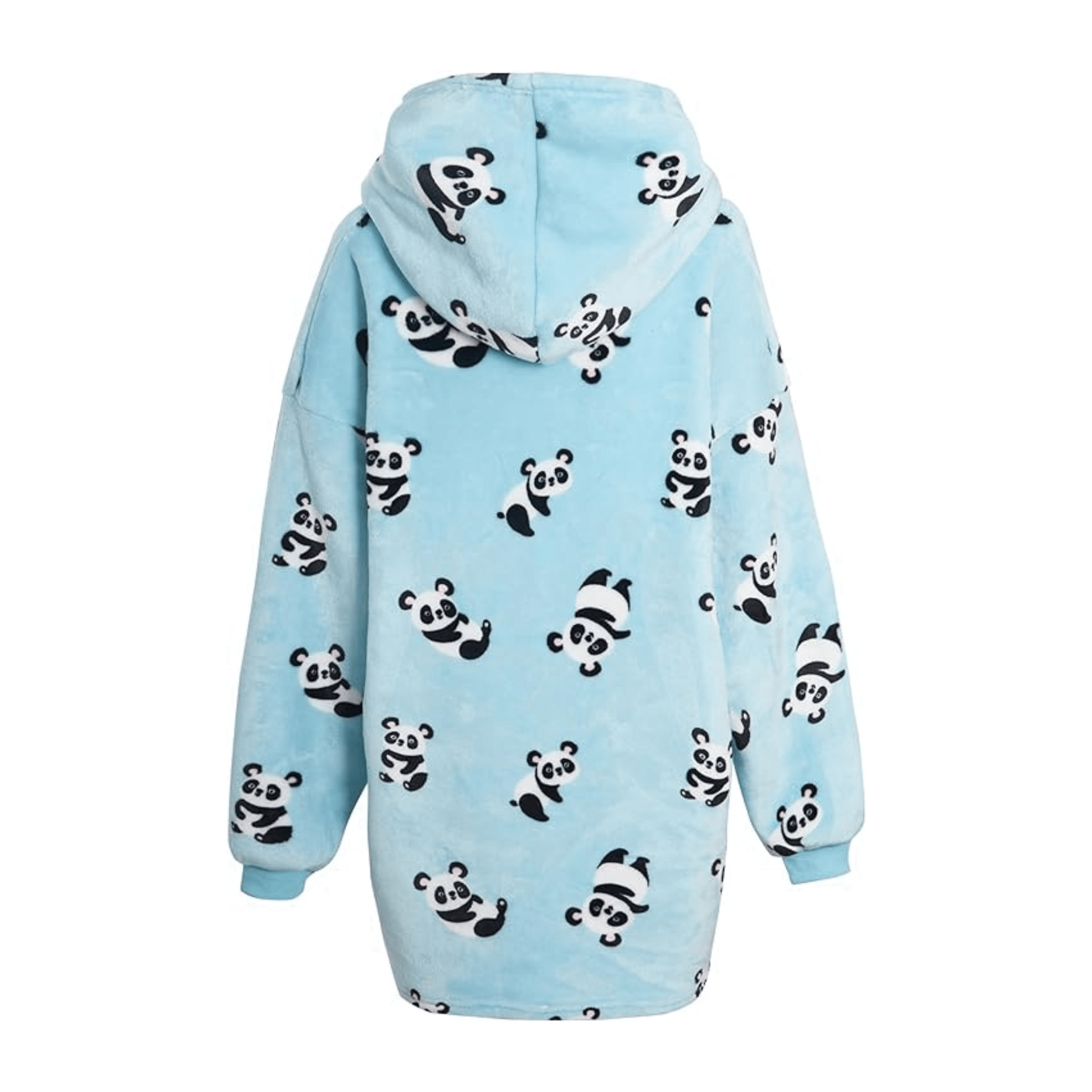 Daisy Dreamer Oversized Panda Hooded Plush Fleece Blanket With Sherpa Lining Cotton Rich Everyday Comfort