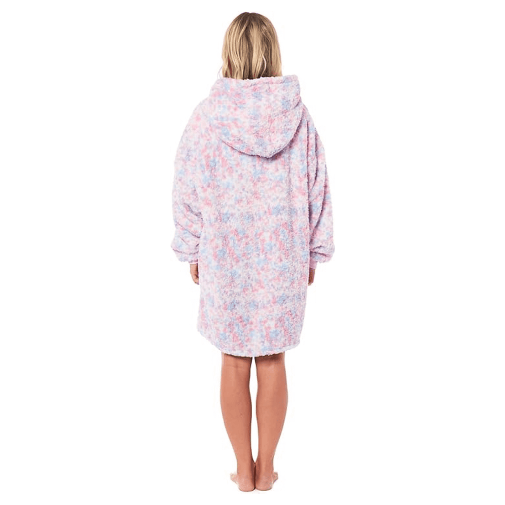 Daisy Dreamer Oversized Rainbow Hooded Blanket Sweatshirt With Sherpa Fur Lining