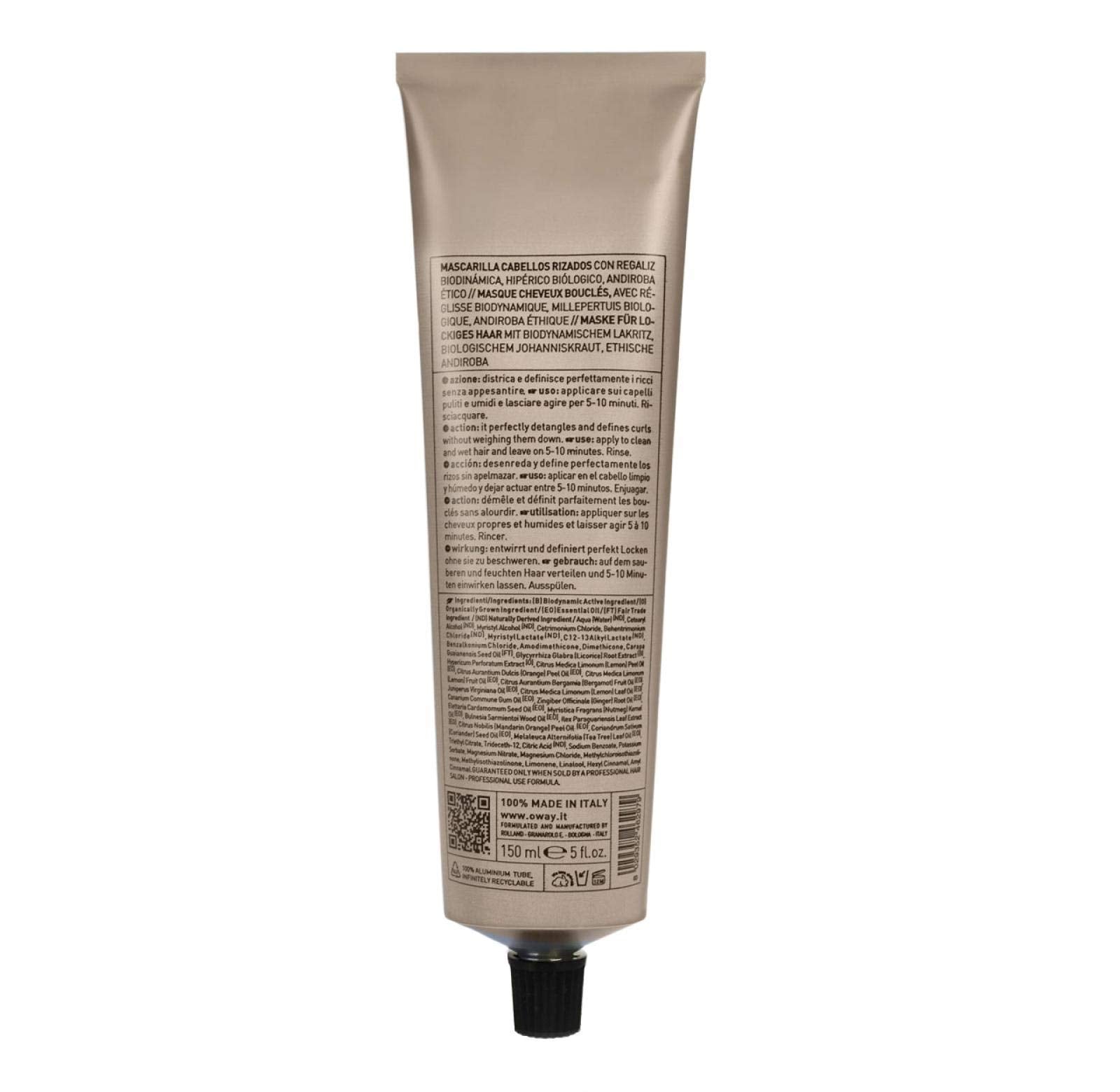 OWAY Curly Hair Mask 5 oz – Smoothing, Nourishing Curl Care