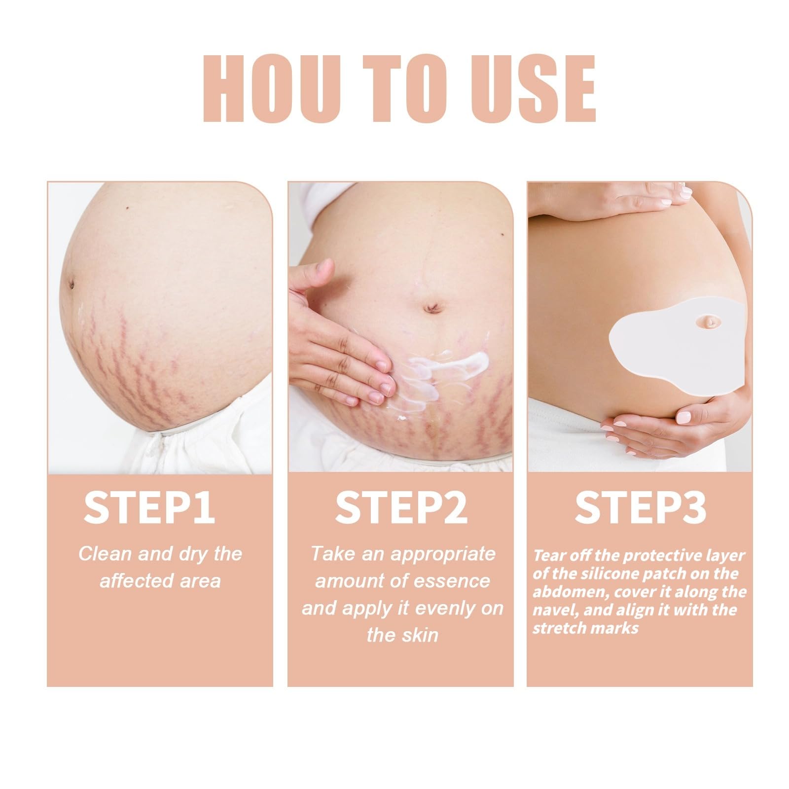 OWILIWO Silicone Belly Patches – Reusable Patch for Stretch Marks & Wrinkles (2pcs)