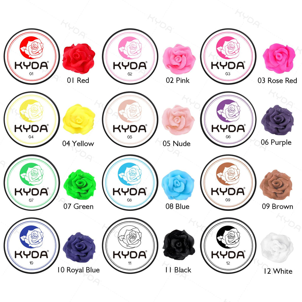Ownest 12 Colors Sculpture Nail Gel Set with Carved Painting Pen – 3D Nail Art & Soak Off UV