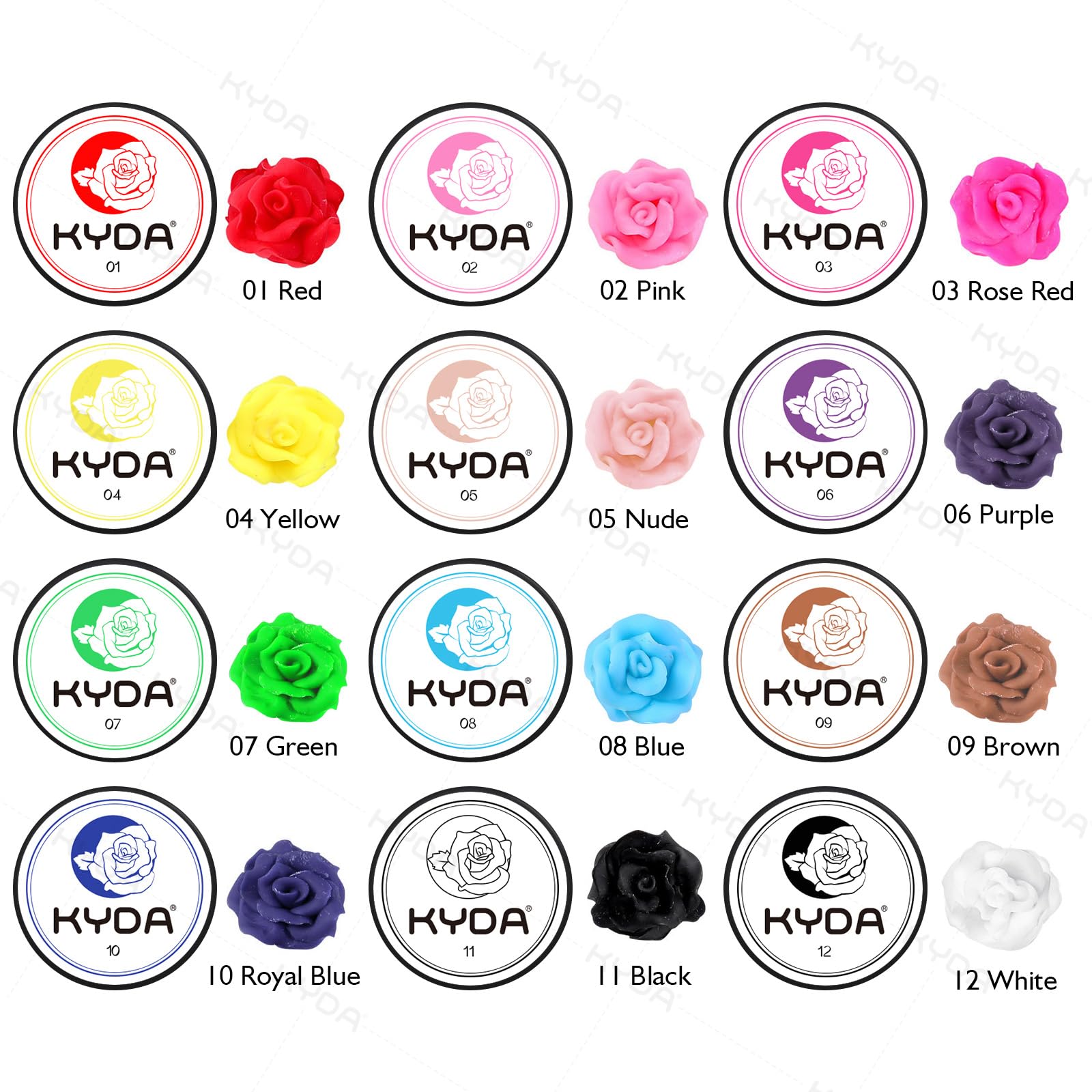 Ownest 12 Colors Sculpture Nail Gel Set with Carved Painting Pen – 3D Nail Art & Soak Off UV