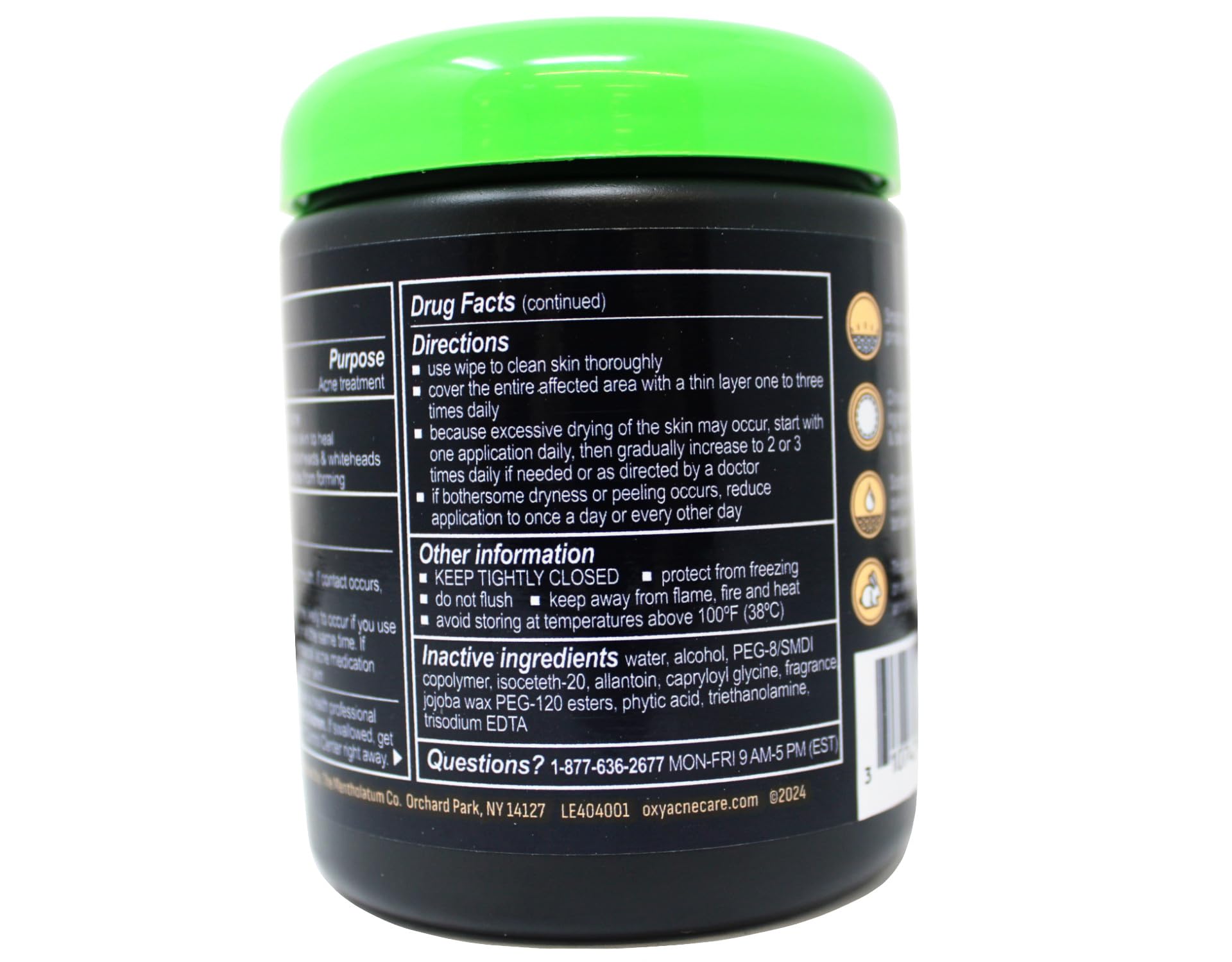 Oxy Acne Care 3-in-1 Cleansing Pads, 2% Salicylic Acid – 450 Pads (Pack of 5)
