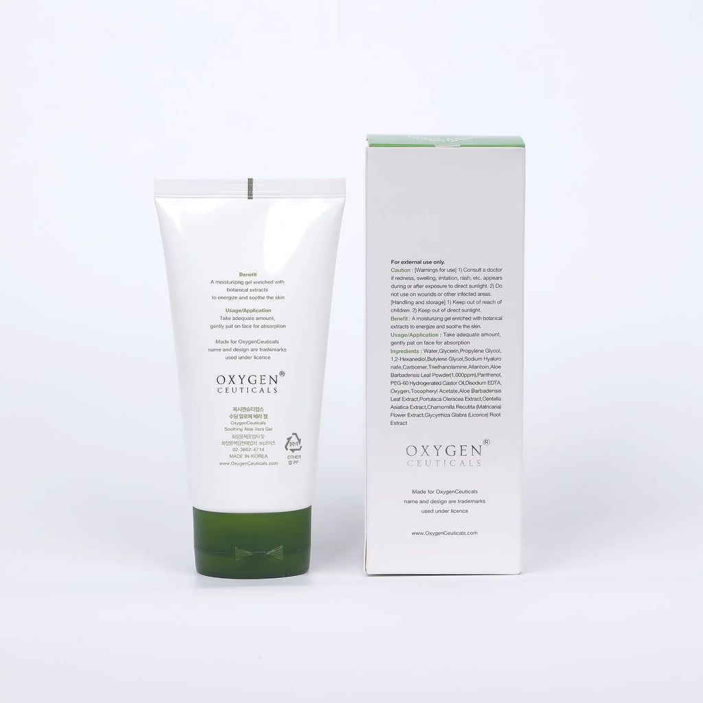 OxygenCeuticals Soothing Aloe Vera Gel – Alcohol-Free, All-Natural Hydration for Face & Body | 5.07 fl oz