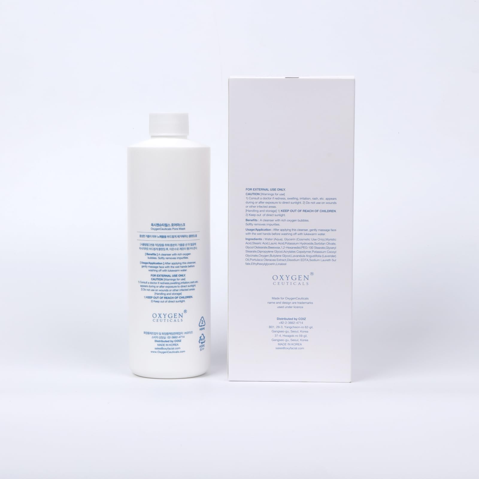 OxygenCeuticals Pore Mask – Deep Cleansing Foaming Cleanser with Stearic Acid, Lavender Oil & Portulaca