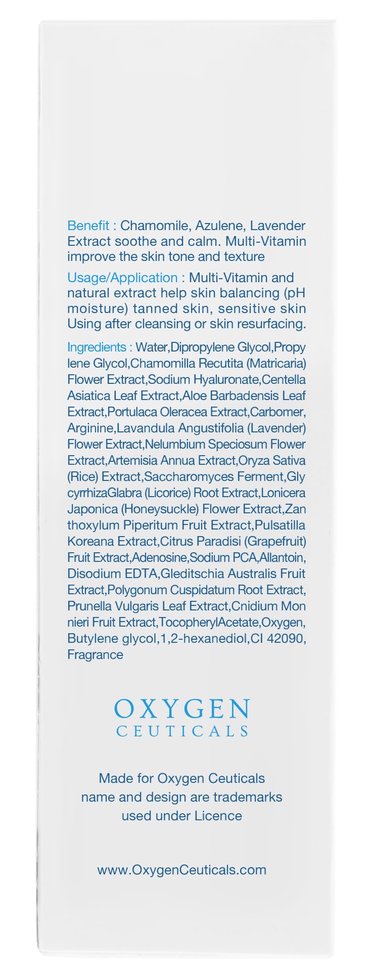 OxygenCeuticals Toning Gel – Hydrating Gel Toner with Centella, Licorice Root & Adenosine (1.69 fl oz / 50 ml)