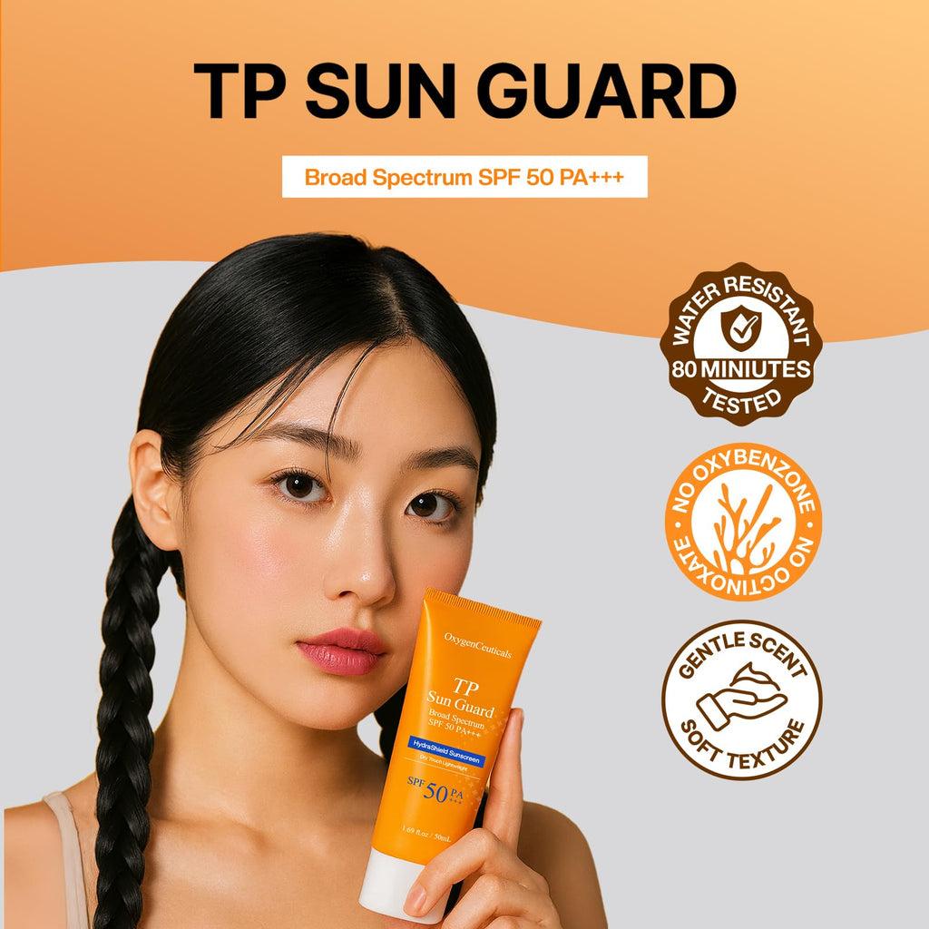 OxygenCeuticals TP Sun Guard SPF 50+ | Reef-Friendly, No White Cast, Chamomile Scent