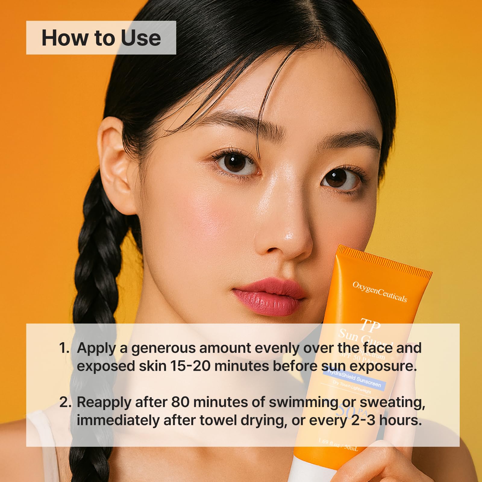 OxygenCeuticals TP Sun Guard SPF 50+ | Reef-Friendly, No White Cast, Chamomile Scent