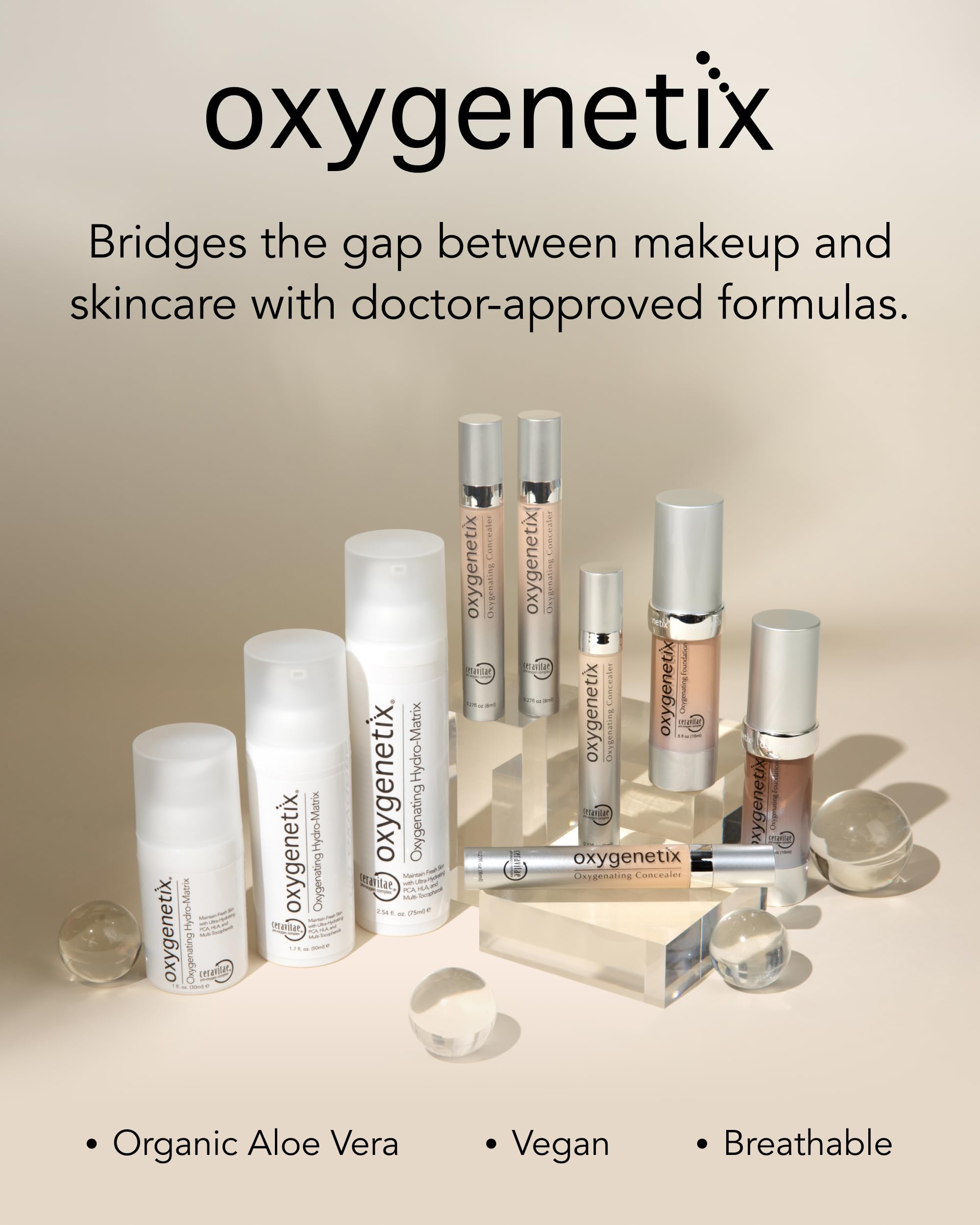 Oxygenetix Oxygenating Foundation Coco - Breathable, Buildable Coverage for Sensitive & Post-Treatment Skin