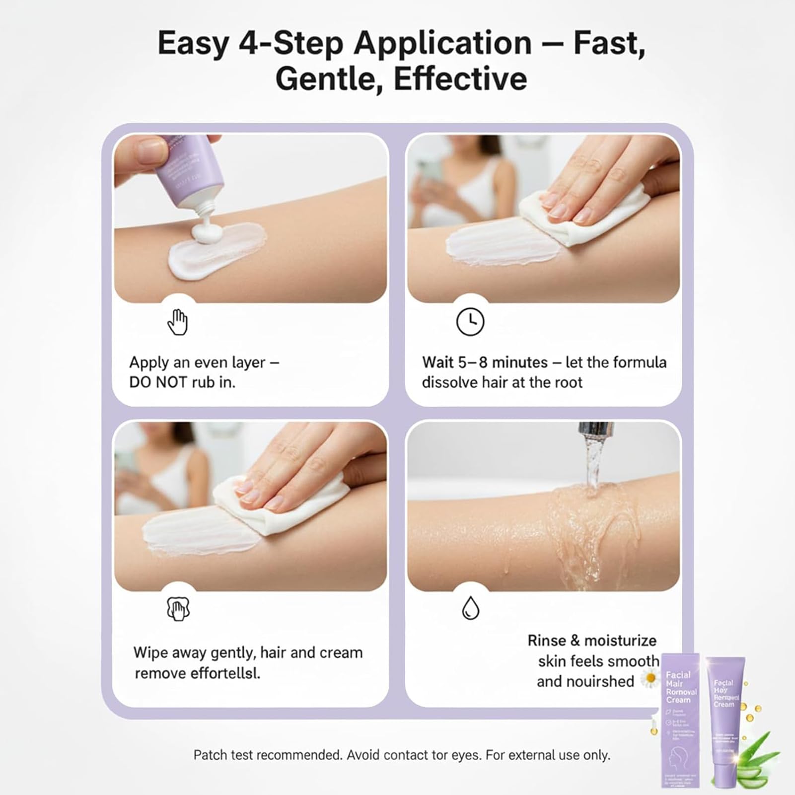 OYKOSE Facial Hair Removal Cream for Women – Gentle, No-Odor Formula for Sensitive Skin