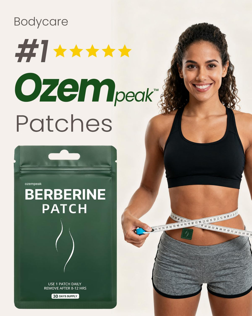 Ozempeak Berberine Patches – 2-Month Supply, Easy Daily Wear, Skin-Friendly Discs