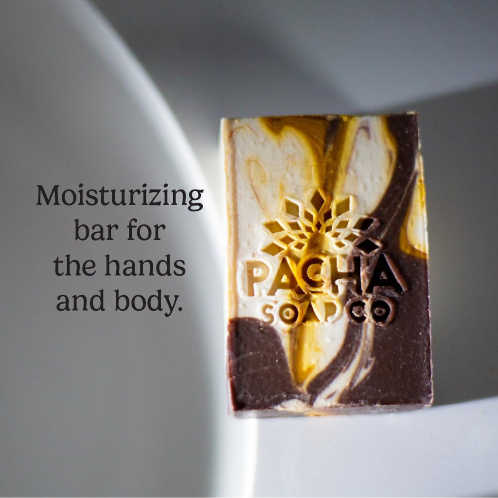 Pacha Soap Co. Almond Goat Milk Bar Soap – 3-Pack, Hydrating All-Natural, USA Made