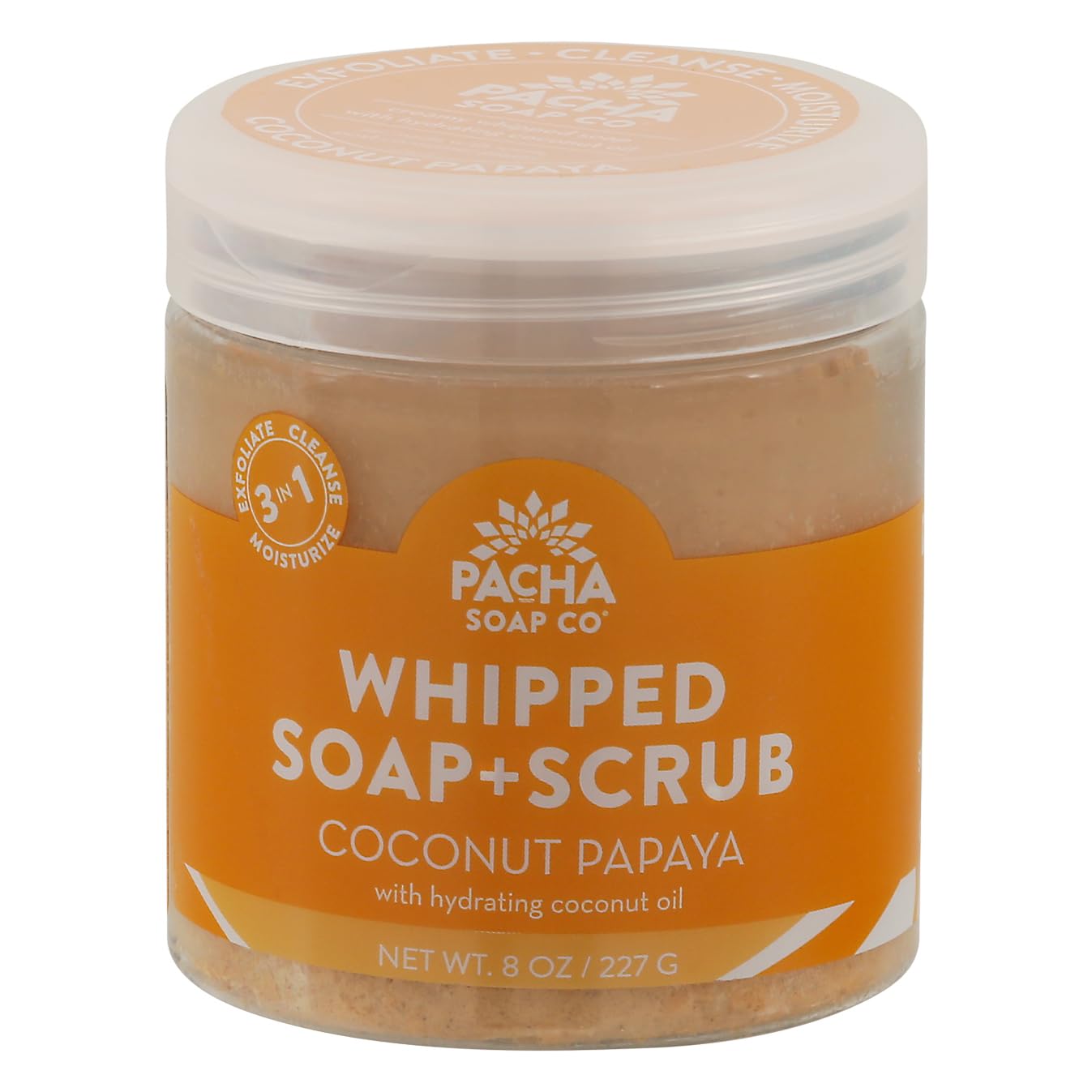 Pacha Soap Co Coconut Papaya Whipped Soap Scrub – 8 Oz