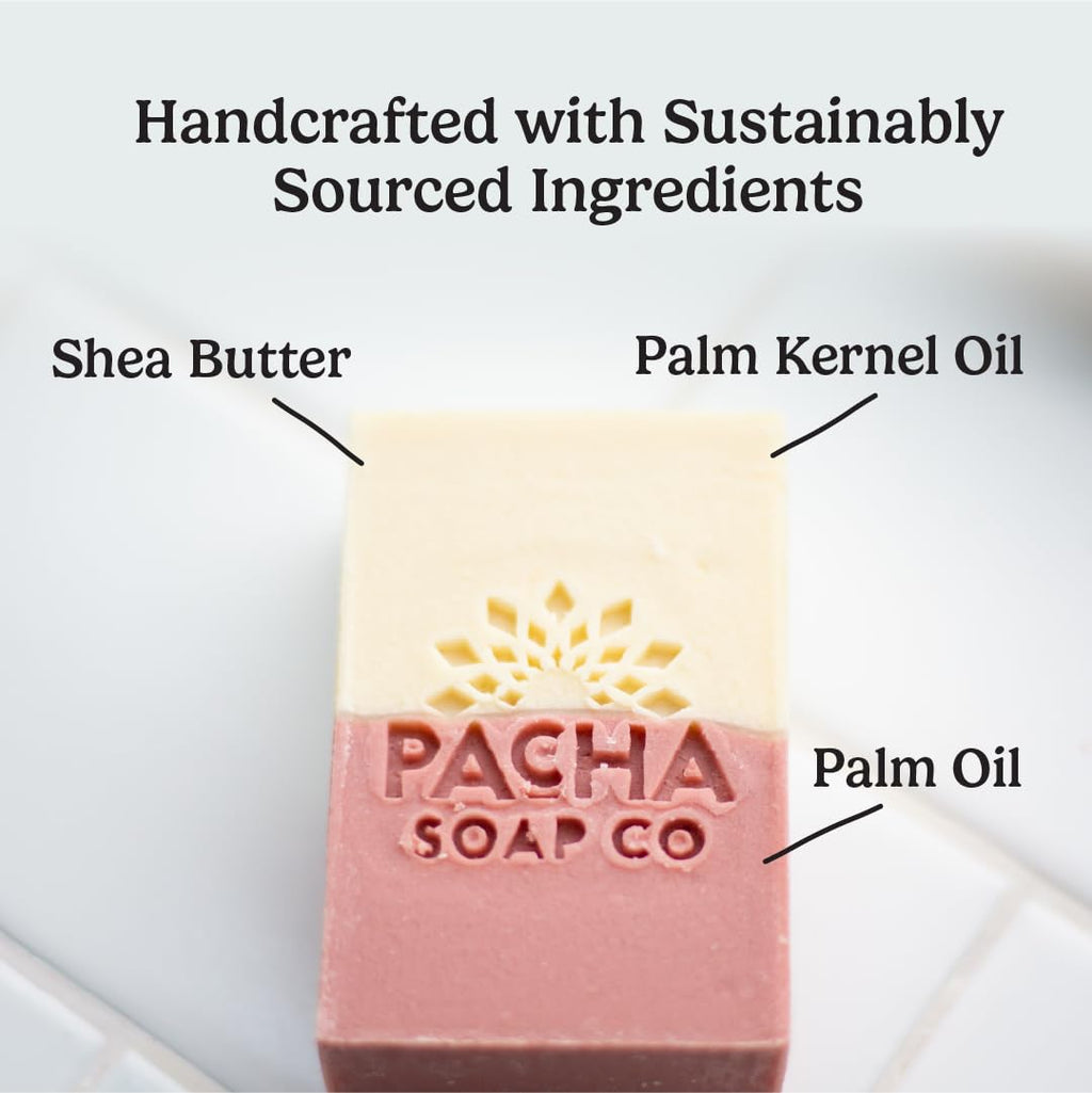 Pacha Soap Co Jasmine Gardenia Bar Soap — Handmade Hydrating Bar Soap (USA Made, 5-Pack, 4oz Each)