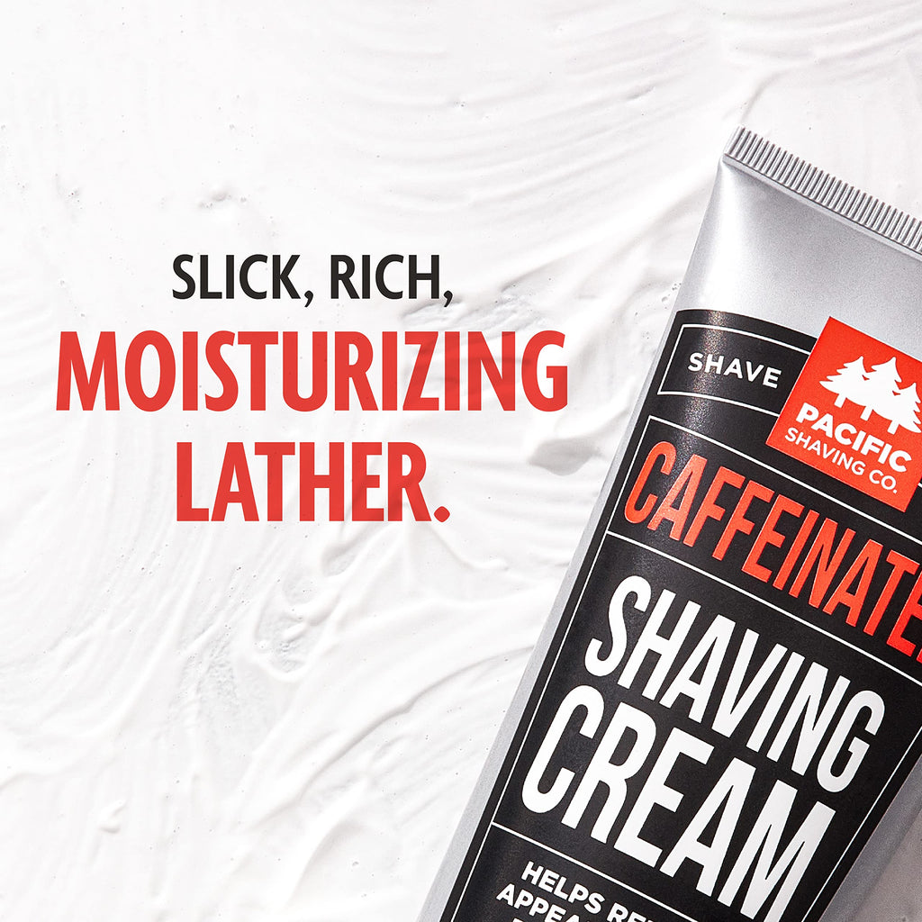 Pacific Shaving Company Caffeinated Shaving Cream – Shea Butter + Spearmint (7 oz)