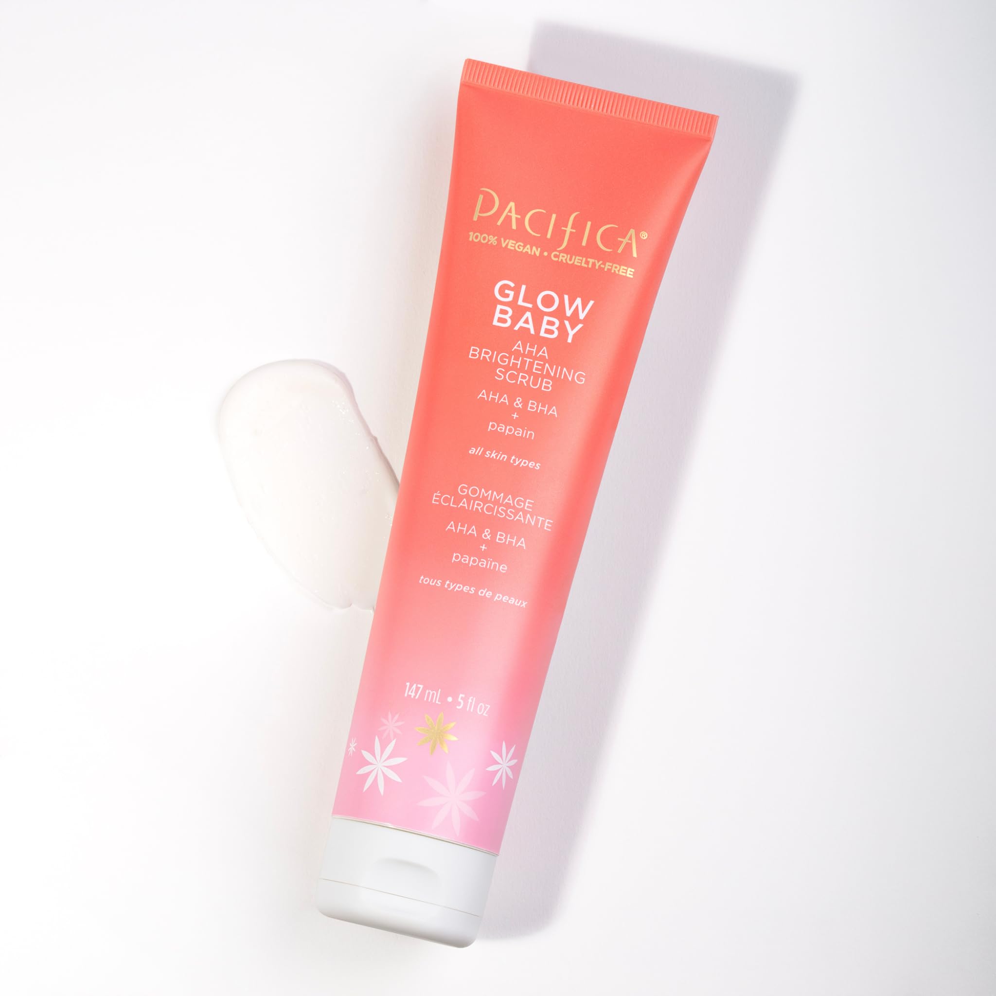 Pacifica Glow Baby Super Lit Enzyme Scrub – Unclogs Pores & Dissolves Impurities | All Skin Types, Vegan & Cruelty-Free, 4 fl oz